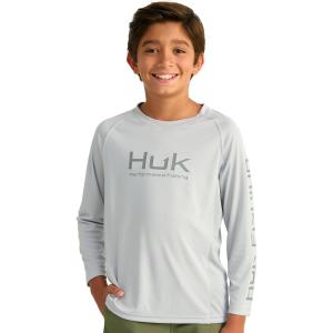 imageHUK Boys Pursuit Solid Long Sleeve Fishing Shirt for KidsHarbor Mist