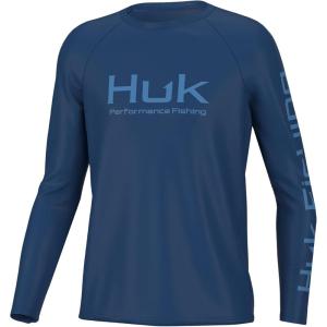imageHUK Boys Pursuit Solid Long Sleeve Fishing Shirt for KidsSet Sail