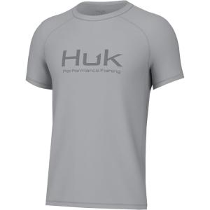 imageHUK Boys Pursuit Solid Short Sleeve Fishing Shirt for KidsHarbor Mist