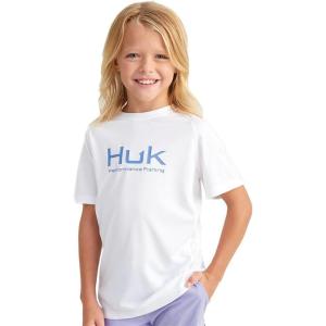 imageHUK Boys Pursuit Solid Short Sleeve Fishing Shirt for KidsWhite