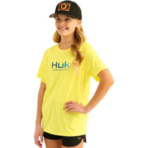 imageHUK Boys Pursuit Solid Short Sleeve Fishing Shirt for KidsYellowfin