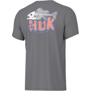 imageHUK Boys Short Sleeve Performance Tee Kids Fishing TShirtBass Bones  Night Owl