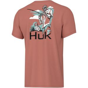 imageHUK Boys Short Sleeve Performance Tee Kids Fishing TShirtFletch N Bones  Sunburn