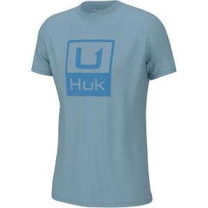 imageHUK Boys Short Sleeve Performance Tee Kids Fishing TShirtHukd Up Logo  Crystal Blue