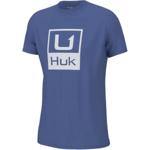 imageHUK Boys Short Sleeve Performance Tee Kids Fishing TShirtHukd Up Logo  Wedgewood