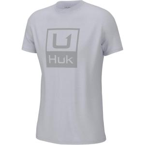 imageHUK Boys Short Sleeve Performance Tee Kids Fishing TShirtHukd Up Logo  White