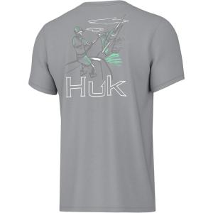 imageHUK Boys Short Sleeve Performance Tee Kids Fishing TShirtWish Bone  Harbor Mist