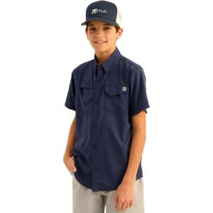 imageHUK Kids Tide Point Short Sleeve Shirt Fishing Button Down for KidsNaval Academy