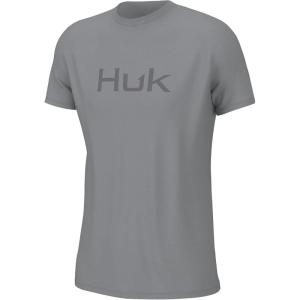 imageHUK Unisex Kids Performance Fishing Logo Tee Short Sleeve TShirtHarbor Mist