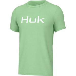 imageHUK Unisex Kids Performance Fishing Logo Tee Short Sleeve TShirtPatina