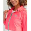imageHUK Womens Tradewinds Jacket Lightweight Waterproof Windbreaker with UPF Sun ProtectionNeon Coral