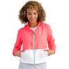 imageHUK Womens Tradewinds Jacket Lightweight Waterproof Windbreaker with UPF Sun ProtectionNeon Coral