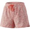 imageHUK Womens Volley Elastic Waist QuickDry Shorts 30 UPFLinear Leaf  Desert Flower