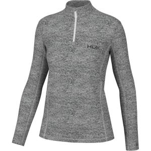 imageHUK Coldfront Heather Pullover Fishing 14 Zip for WomenHarbor Mist Heather