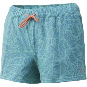 imageHUK Womens Volley Elastic Waist QuickDry Shorts 30 UPFLinear Leaf  Beach Glass