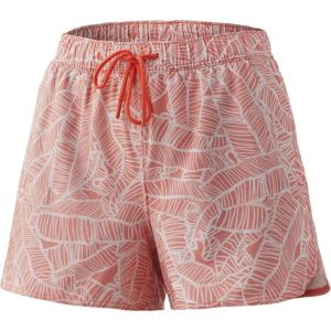 imageHUK Womens Volley Elastic Waist QuickDry Shorts 30 UPFLinear Leaf  Desert Flower