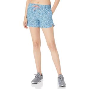 imageHUK Womens Volley Elastic Waist QuickDry Shorts 30 UPFLinear Leaf  Titanium Blue
