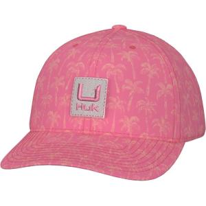 imageHUK Womens Washed Dad LowProfile Adjustable Ladies Fishing HatPalm Wash  Sunwashed Red