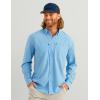 imageHUK Mens A1a Woven Performance Long Sleeve ButtonMarolina Blue