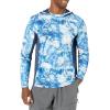 imageHUK Mens Icon X Camo Hoodie UPF 50 LongSleeve Fishing ShirtMossy Oak Blue Shark
