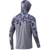 imageHUK Mens Icon X Camo Hoodie UPF 50 LongSleeve Fishing ShirtStorm
