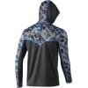 imageHUK Mens Icon X Camo Hoodie UPF 50 LongSleeve Fishing ShirtTide Change  Perigian