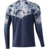 imageHUK Mens Icon X Camo Long Sleeve Performance Fishing ShirtBluefin  Refraction Camo Fade