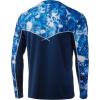 imageHUK Mens Icon X Camo Long Sleeve Performance Fishing ShirtMossy Oak Blue Shark