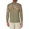imageHUK Mens Icon X Camo Long Sleeve Performance Fishing ShirtMossy Oak Bottomland
