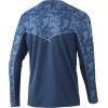 imageHUK Mens Icon X Camo Long Sleeve Performance Fishing ShirtRunning Lakes  Titanium Blue