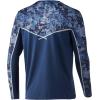 imageHUK Mens Icon X Camo Long Sleeve Performance Fishing ShirtTide Change  Atlantic