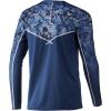 imageHUK Mens Icon X Camo Long Sleeve Performance Fishing ShirtTide Change Fade  Atlantic