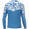 imageHUK Mens Icon X Crew LongSleeve Performance Fishing ShirtInside Reef Fade  Azure Blue