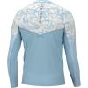 imageHUK Mens Icon X Crew LongSleeve Performance Fishing ShirtInside Reef Fade  Crystal Blue
