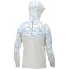 imageHUK Mens Icon X Pattern Hoodie Fishing Shirt with Sun ProtectionInside Reef  Crystal Blue