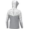 imageHUK Mens Icon X Pattern Hoodie Fishing Shirt with Sun ProtectionInside Reef  Harbor Mist
