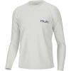 imageHUK Mens Kc Pursuit Long Sleeve Sun Protecting Fishing ShirtKc Palm Truckin  White