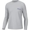 imageHUK Mens Kc Pursuit Long Sleeve Sun Protecting Fishing ShirtKc Tuna Stripes  Harbor Mist