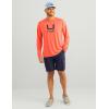 imageHUK Mens Kc Scott Patterned Icon Crew Performance Long Sleeve Fishing ShirtKc  Fresh Salmon