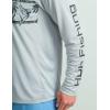 imageHUK Mens Kc Scott Patterned Pursuit Hoodie Hooded Fishing ShirtHarbor Mist