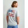 imageHUK Mens Kc Scott Short Sleeve Tee Performance Fishing TShirtFly Flag  Harbor Mist