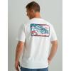 imageHUK Mens Kc Scott Short Sleeve Tee Performance Fishing TShirtPainted Stripes  White