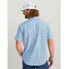 imageHUK Mens Kona Pattern Short Sleeve Fishing Button Down ShirtMarolina Blue