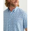 imageHUK Mens Kona Pattern Short Sleeve Fishing Button Down ShirtMarolina Blue