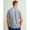 imageHUK Mens Kona Short Sleeve Fishing Button Down ShirtKc Fish Chaos  Night Owl