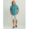 imageHUK Mens Kona Short Sleeve Fishing Button Down ShirtKona Cross Dye Stripe  Storm Blue