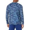 imageHUK Mens Pattern Pursuit Long Sleeve Performance Fishing ShirtOcean Palm  Sargasso Sea