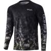 imageHUK Mens Pattern Pursuit Long Sleeve Performance Fishing ShirtRefraction Fish Fade  Hunt Club CamoBass