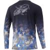 imageHUK Mens Pattern Pursuit Long Sleeve Performance Fishing ShirtRefraction Fish Fade  Ice BoatRed Fish