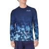 imageHUK Mens Pattern Pursuit Long Sleeve Performance Fishing ShirtRefraction Fish Fade  San SalWahoo